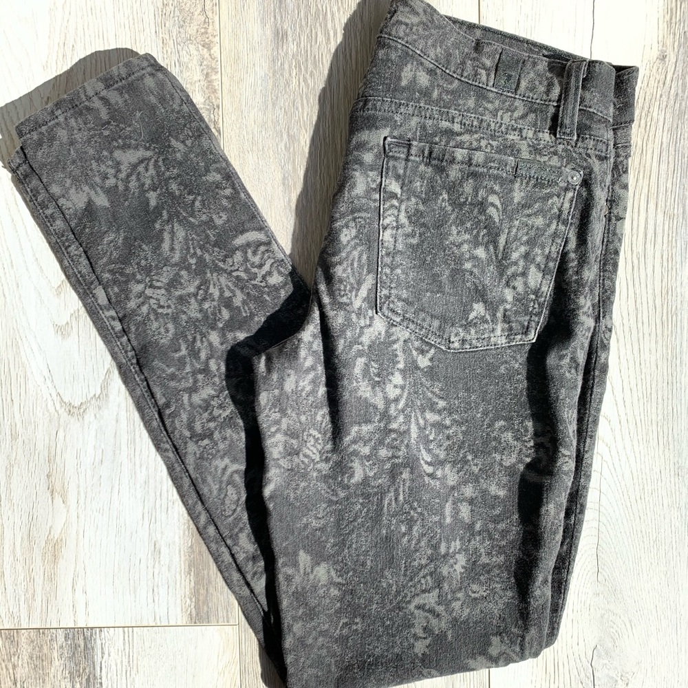 7 For All Mankind Printed Skinny Jeans